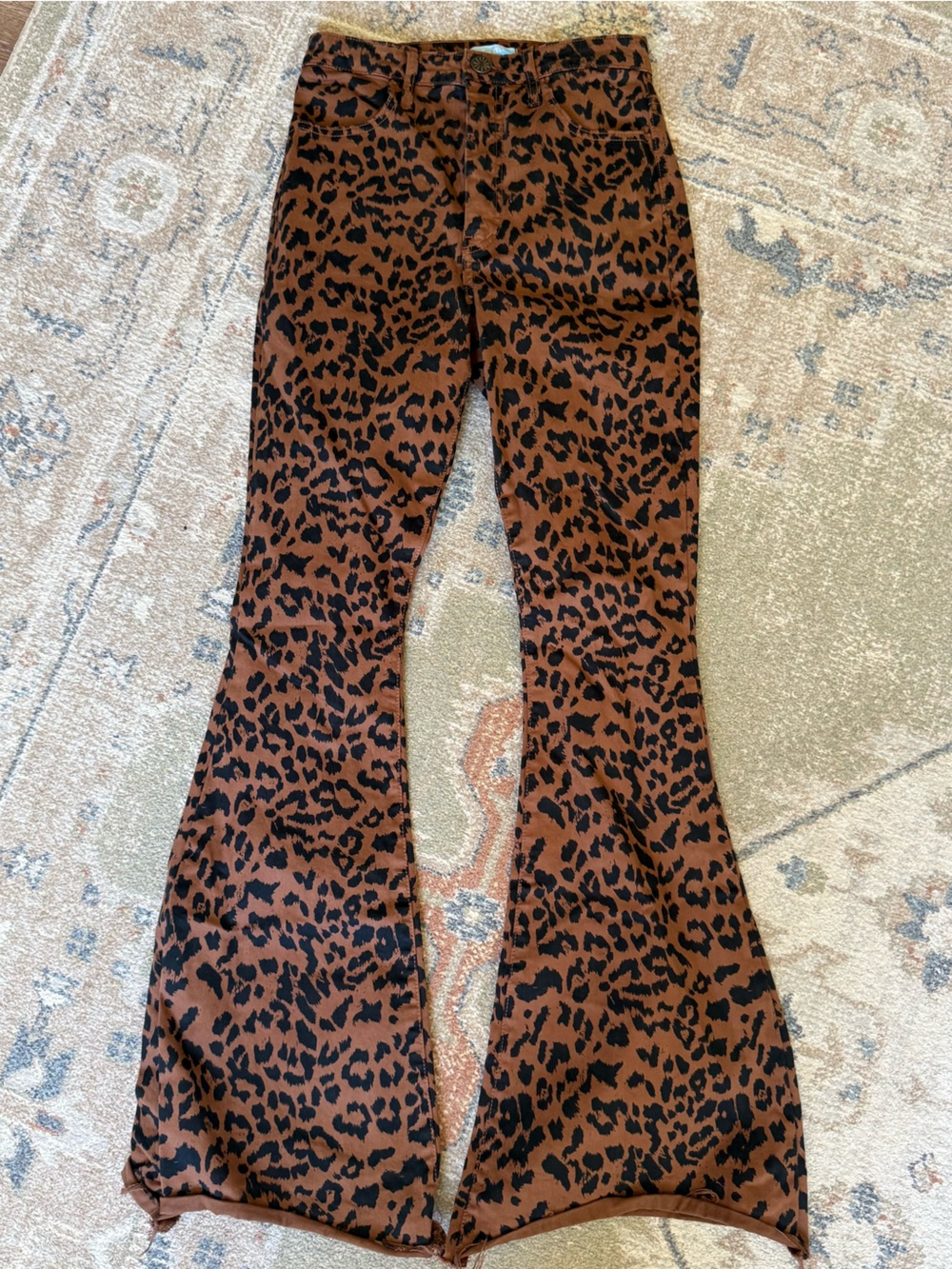 Show Me Your MuMu Brown & Black Leopard Boot Cut Pants